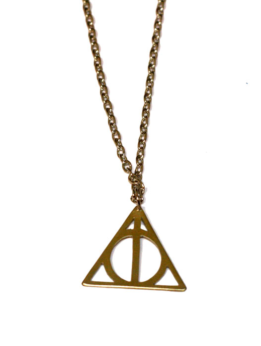 Harry Potter Silver Deathly Hallows Necklace & Pendant - One Size | Verishop