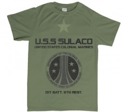 aliens inspired uscm uss sulcaco tshirt