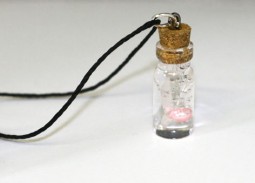 Legend of Zelda, Fairy in a Bottle Charm Necklace Pink
